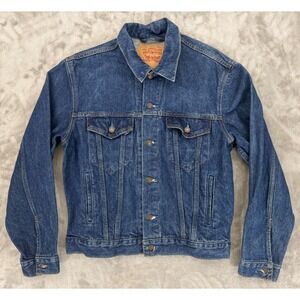 VTG Levis Denim Jacket Mens 38 Trucker Made In USA 70506 0216‎ Jean Coat 90s